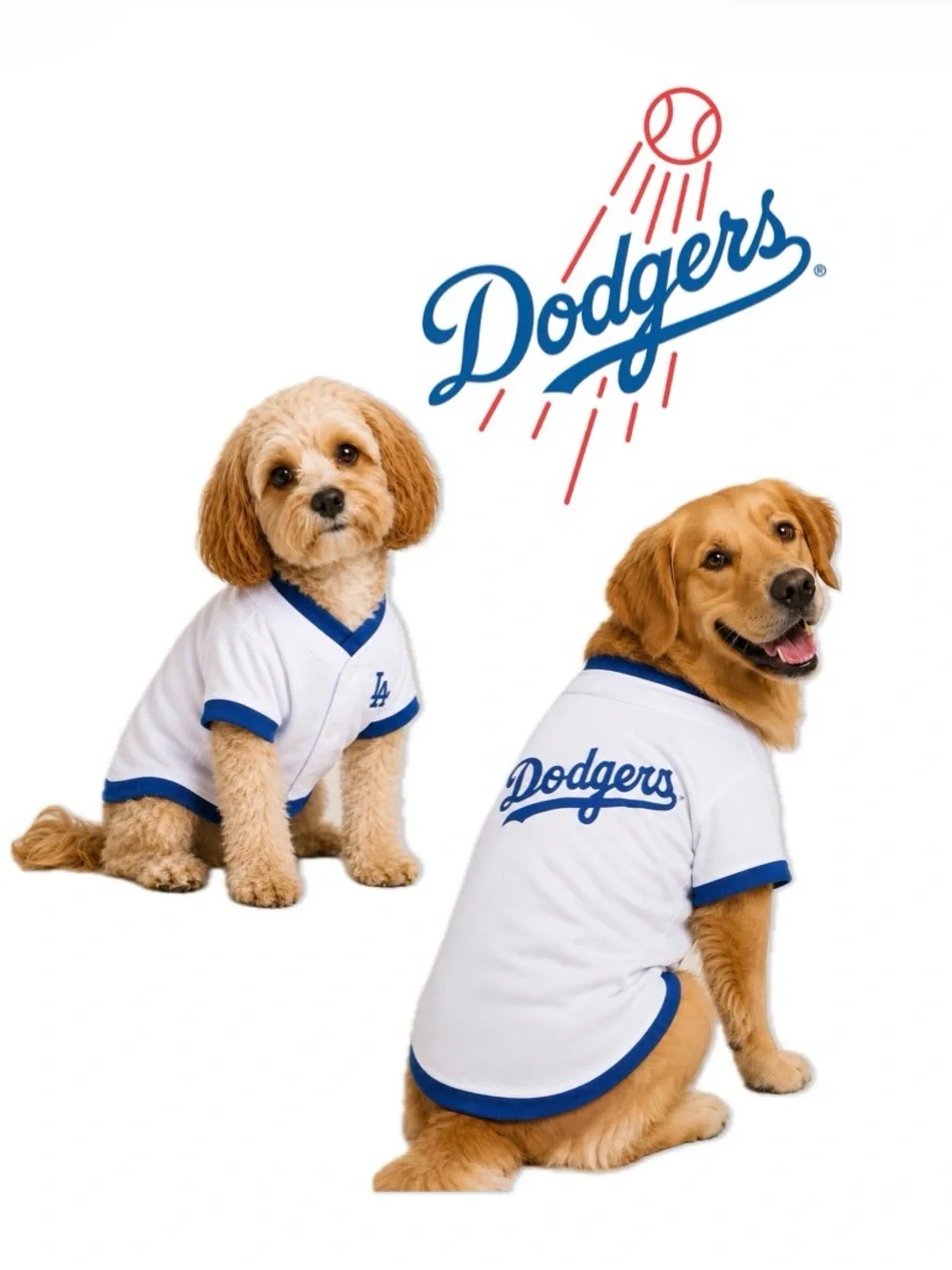 NWT [Sporty K9] Los Angeles Dodgers MLB Dog Jersey Officially Licensed Sz Large